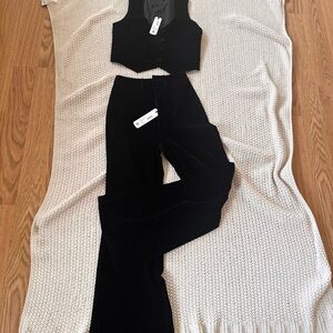 ROLLA’S Set Studio Flare Velvet Pants and Dallas Vest Velvet